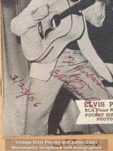 Vintage-Elvis-Presley-and-James-Dean-Memorabilia-Scrapbook-with-Autographed-Photo-fifth-image