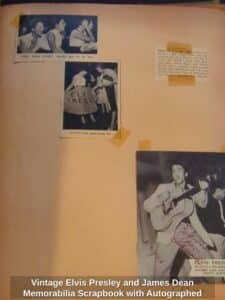 Vintage-Elvis-Presley-and-James-Dean-Memorabilia-Scrapbook-with-Autographed-Photo-fourth-image