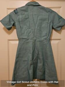 Vintage-Girl-Scout-Uniform-Dress-with-Hat-and-Pins-second-image