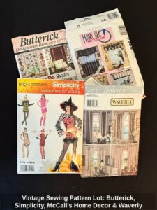 Vintage-Sewing-Pattern-Lot-Butterick-Simplicity-McCalls-Home-Decor-Waverly