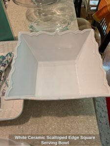 White-Ceramic-Scalloped-Edge-Square-Serving-Bowl