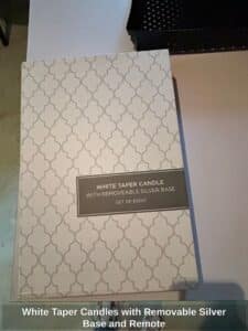 White-Taper-Candles-with-Removable-Silver-Base-and-Remote-second-image