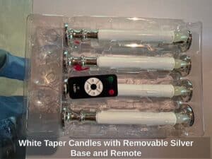 White-Taper-Candles-with-Removable-Silver-Base-and-Remote-third-image
