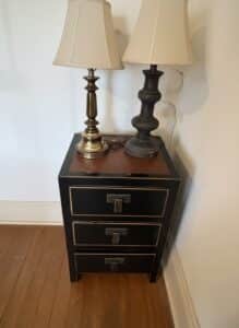 Campaign-Style-Black-Lacquered-Three-Drawer-Chest