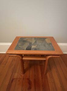 Danish-Modern-Teak-and-Slate-Side-Table