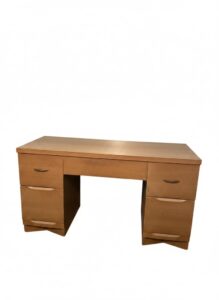 Heywood-Wakefield-Mid-Century-Modern-Blonde-Wood-Vanity-with-Mirror
