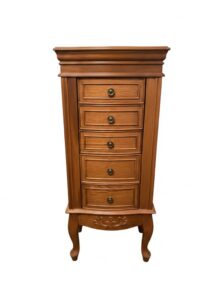 Powell-Queen-Anne-Style-Oak-Jewelry-Armoire