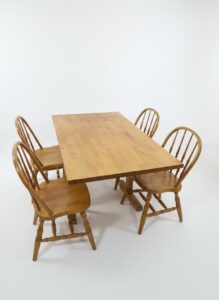Solid-Maple-Butcher-Block-Dining-Set-with-Spindle-Chairs