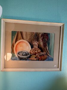 Southwest-Still-Life-Watercolor-Painting-of-Mexican-Kitchen-Elements-by-Lee-Rommel