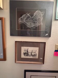 Terry-Doughty-Wolf-Art-Prints-Set-of-Wolf-Scratchboard-and-Wolf-Pups-Graphite