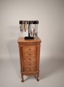 Traditional-Drawer-Wooden-Jewelry-Armoire-with-Queen-Anne-Legs