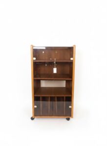 Vintage-Oak-Tone-Media-Cabinet-with-Record-Storage