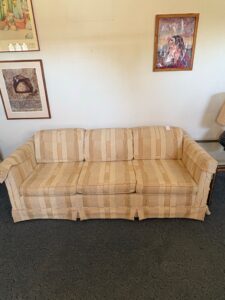 Vintage-Striped-Upholstered-Sofa