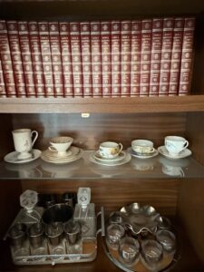 Estate-Assortment-Funk-Wagnalls-Encyclopedia-and-Assorted-Tableware