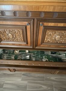 Sterling-Silver-Flatware-Set-in-Buffet