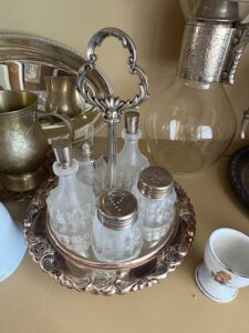 Victorian-Silver-Plated-Five-Piece-Cruet-Set-with-Geometric-Cut-Glass