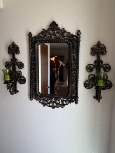 Vintage-Baroque-Style-Mirror-and-Sconce-Set-Syroco-or-Homco