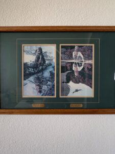 Bev-Doolittle-Spirit-of-the-Grizzly-and-The-Good-Omen-Framed-Diptych