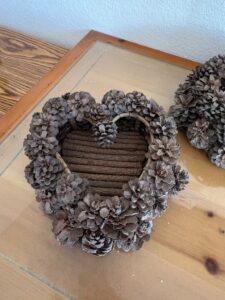 Handcrafted-Pine-Cone-Decorative-Basket-and-Heart-Shaped-Wreath
