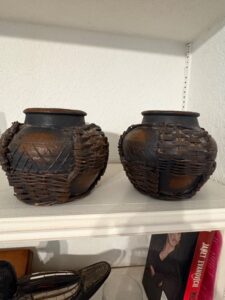Pair-of-Southeast-Asian-Woven-Wrapped-Earthenware-Jars