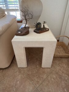 Postmodern-Faux-Travertine-Side-Table