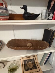 Rustic-Stained-Rawhide-Laced-Dough-Bowl