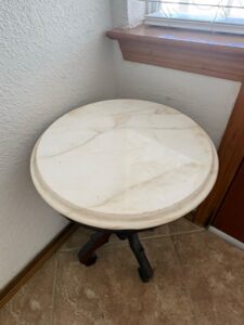 Victorian-Marble-Top-Pedestal-Accent-Table