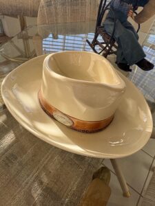 Vintage-Ceramic-Cowboy-Hat-Chip-and-Dip-Bowl