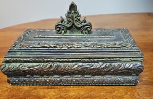 Antique-Ornate-Bronze-Stamp-Box