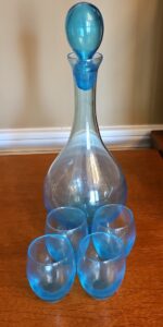 Blue-Glass-Decanter-Set