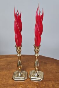 Brass-Candlesticks-with-Red-Taper-Candles