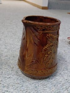 Brown-Earthenware-Pitcher-with-Fern-Motif-fourth-image