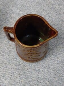 Brown-Earthenware-Pitcher-with-Fern-Motif-second-image