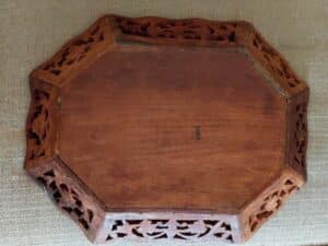 Carved-Octagonal-Wooden-Tray-with-Mother-of-Pearl-Inlay-second-image