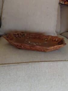 Carved-Octagonal-Wooden-Tray-with-Mother-of-Pearl-Inlay-third-image