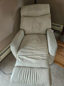 Cream-Leather-Power-Swivel-or-Rocking-Recliner-third-image