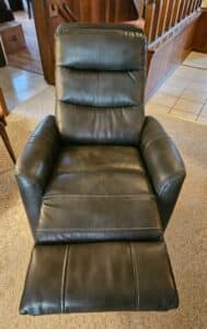 Dark-Gray-Faux-Leather-Recliner-second-image