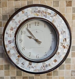 FirsTime-Pearl-Mosaic-Wall-Clock