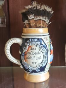 German-Beer-Stein-with-Feathers