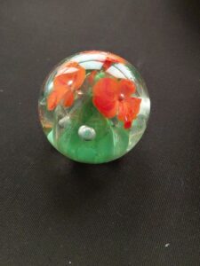 Glass-Paperweight-with-Red-Poppies