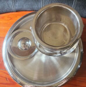 Hammered-Metal-Ice-Bucket-with-Tray-second-image