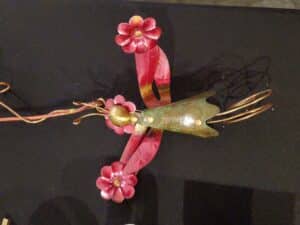 Handcrafted-Metal-Hummingbird-Garden-Suncatcher-with-Flower-Accent-second-image