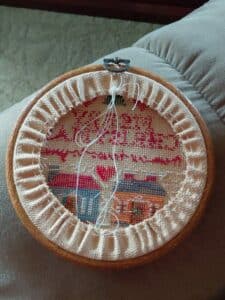 Merry-Christmas-from-Our-House-to-Yours-Cross-Stitch-Hoop-Art-second-image