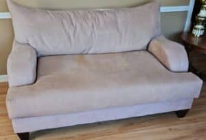 Pink-Suede-Loveseat