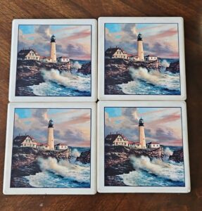 Portland-Head-Lighthouse-Coasters-Set-1