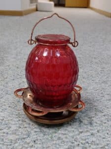 Red-Hexagonal-Glass-Hummingbird-Feeder