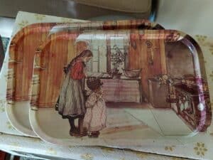 Set-of-Vintage-Metal-Serving-Trays-with-Children-in-a-Kitchen-Scene-fourth-image