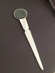 Sterling-Silver-Letter-Opener-with-CONSTRUCTION-STAFF-Enamel-Inlay