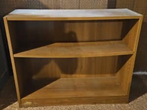 Two-shelf-wooden-bookcase