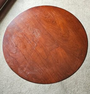 Vintage-Cherry-Wood-Pedestal-Accent-Table-second-image